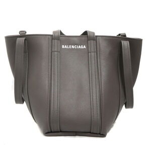 Balenciaga North South Leather 2Way Shoulder Bag Gray